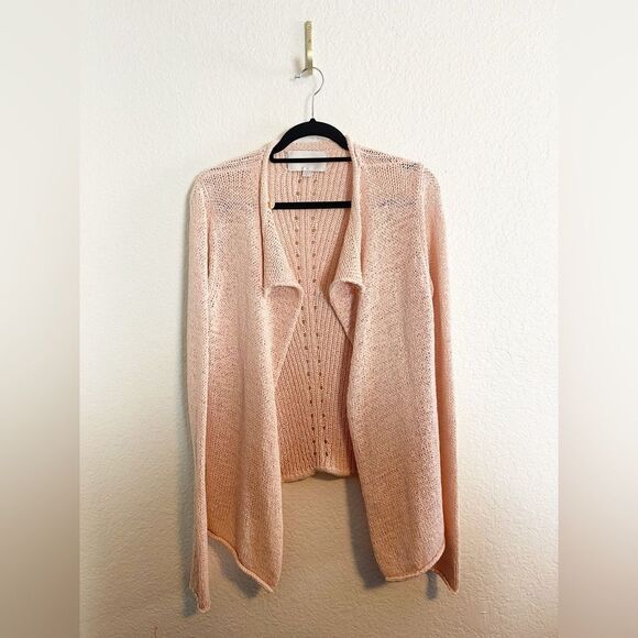 Brochu Walker x Revolve open Knit pink Lagenlook Cardigan. Small - Picture 2 of 8